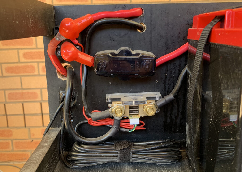 Simple diy 12v control box for a 12v canopy setup. easy canopy wiring setup connecting the inverter, shunt, and all 
